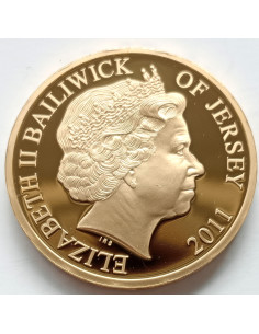 Awers monety Jersey 50 Pensów 2011 Elżbieta II 2