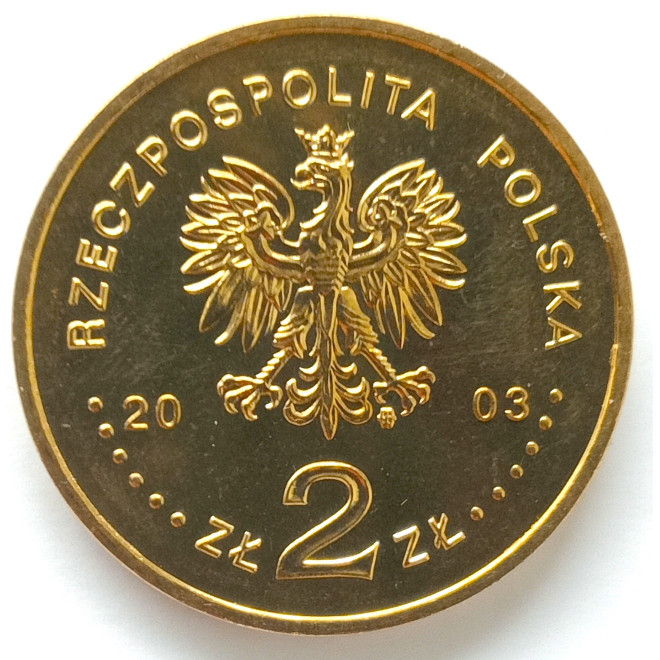 Rewers monety 2 zł 2003 750lecie lokacji Poznania