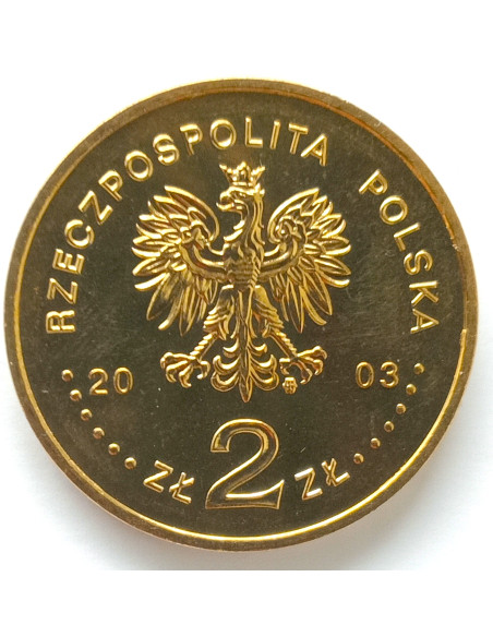 Rewers monety 2 zł 2003 750lecie lokacji Poznania