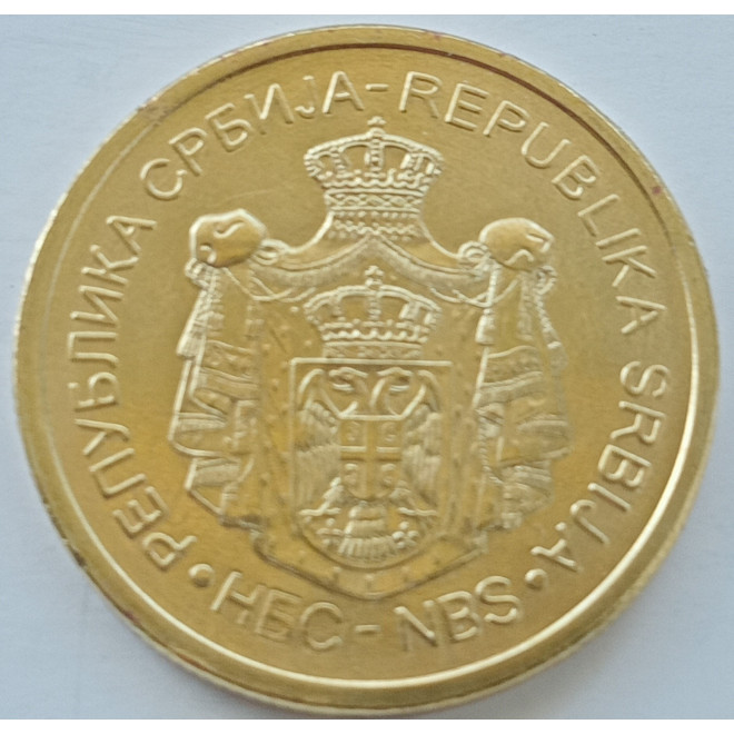 Rewers monety Serbia 2 Dinary 2020 magnetyczna