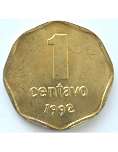 Awers monety Argentyna 1 Centavo1992