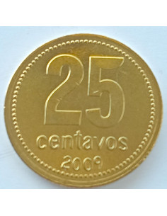 Awers monety Argentyna 25 Centavo 2009