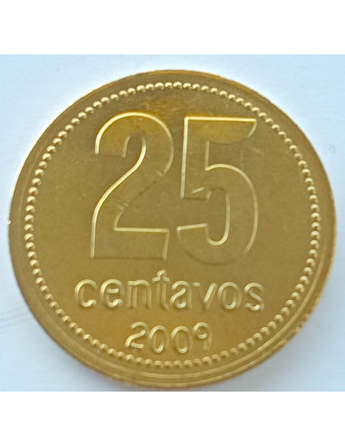 Awers monety Argentyna 25 Centavo 2009