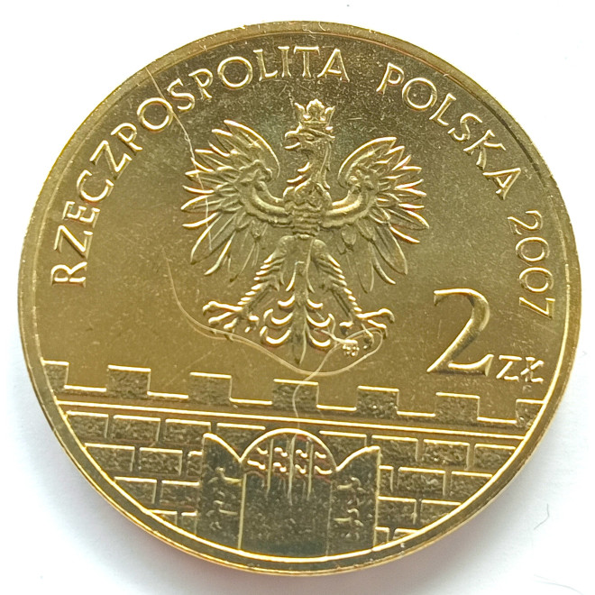 Rewers monety 2 zł 2007 Stargard Szczeciński – woj. zachodniopomorskie