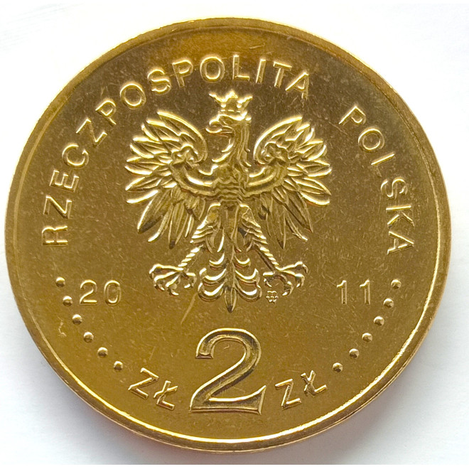 Rewers monety 2 zł 2011 300lecie Pielgrzymki Warszawskiej na Jasną Górę