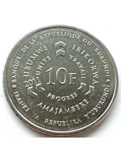 Awers monety Burundi 10 Franków 2011 2