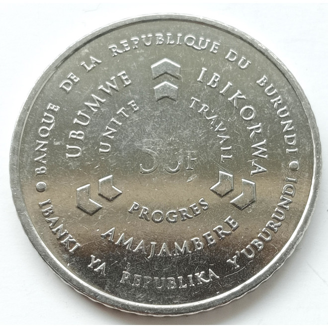 Rewers monety Burundi 50 Franków 2011
