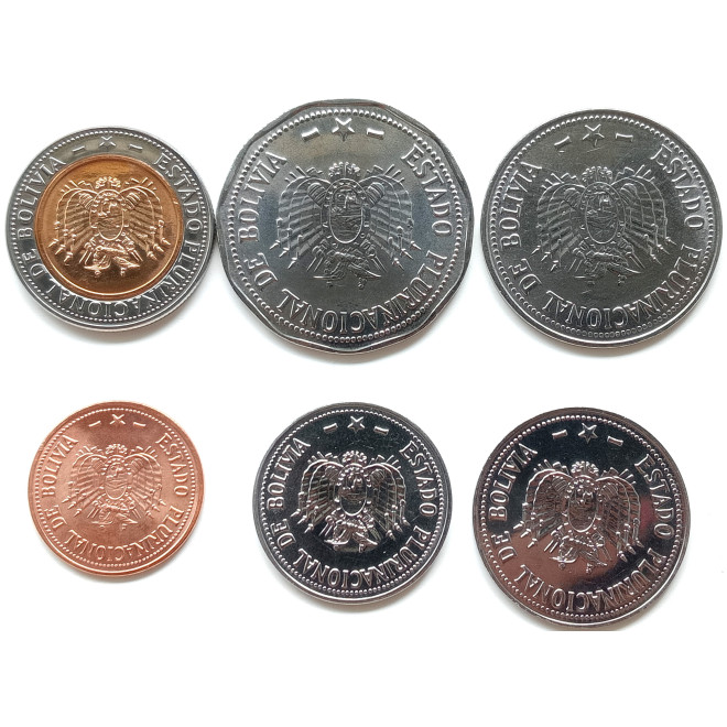 Rewers monety Boliwia zestaw monet 2012