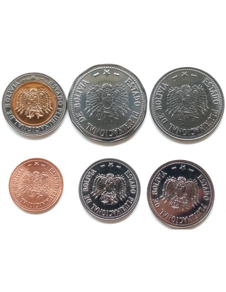 Rewers monety Boliwia zestaw monet 2012