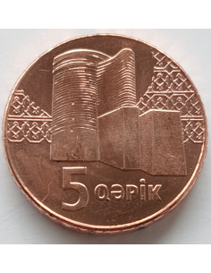 Awers monety Azerbejdżan 5 Qepik 2006 bez daty
