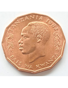 Awers monety Tanzania 5 Senti 1982 2