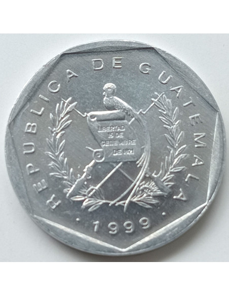 Rewers monety Gwatemala 1 Centavo 1999