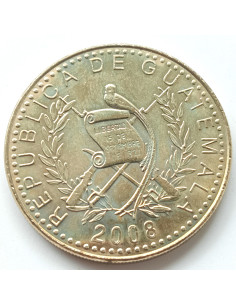 Awers monety Gwatemala 1 Quetzal 2008 2