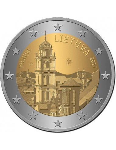 Awers monety Litwa 2 euro 2017 Wilno