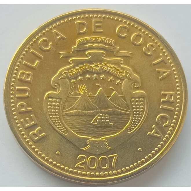 Rewers monety Kostaryka 25 Colon 2007 magnetyczna