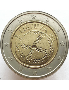 Awers monety Litwa 2 euro 2016 Kultura bałtycka
