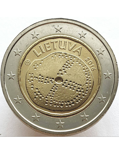 Awers monety 2 euro 2016 Kultura bałtycka