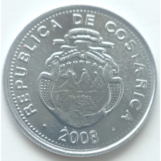 Rewers monety Kostaryka 10 Colon 2008