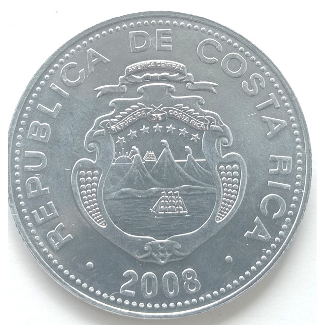 Rewers monety Kostaryka 5 Colon 2008