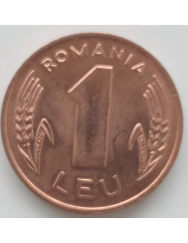 Awers monety Rumunia 1 lej 1993 Republika Rumunii 19902005