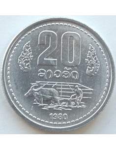 Awers monety Laos 20 Att 1980