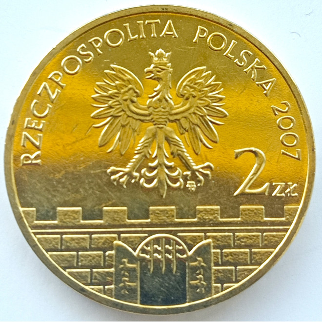 Rewers monety 2 zł 2007 Tarnów – woj. małopolskie