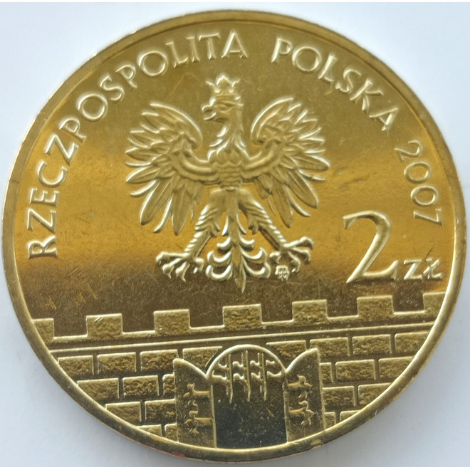 Rewers monety 2 zł 2007 Kłodzko – woj. dolnośląskie