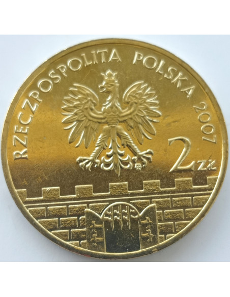 Rewers monety 2 zł 2007 Kłodzko – woj. dolnośląskie