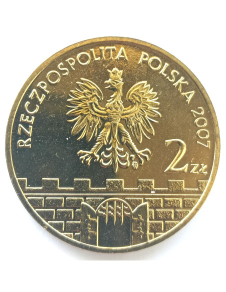 Rewers monety 2 zł 2007 Płock – woj. mazowieckie