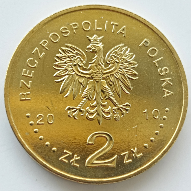 Rewers monety 2 zł 2010 Wielkie bitwy – Grunwald Kłuszyn