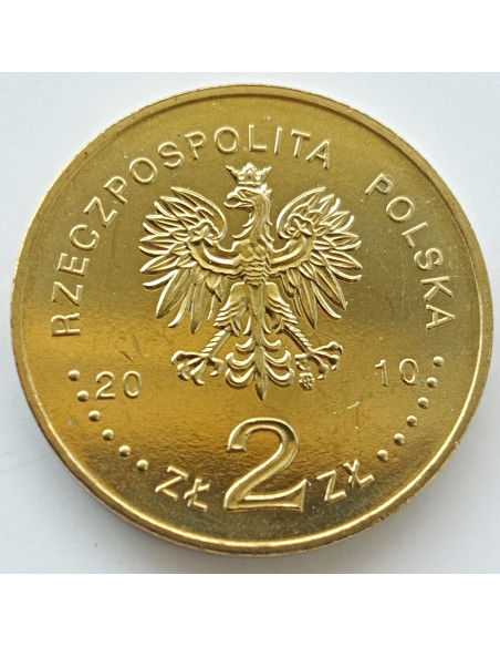 Rewers monety 2 zł 2010 Wielkie bitwy – Grunwald Kłuszyn