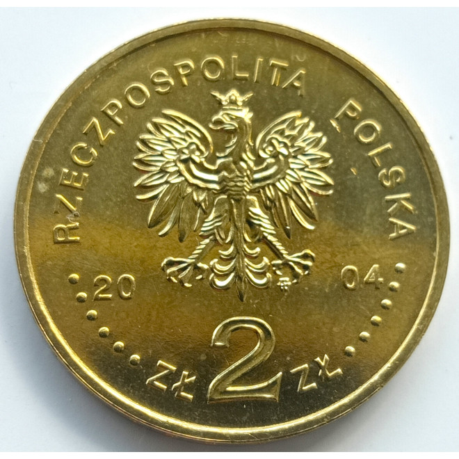 Rewers monety 2 zł 2004 Igrzyska XXVIII Olimpiady – Ateny 2004