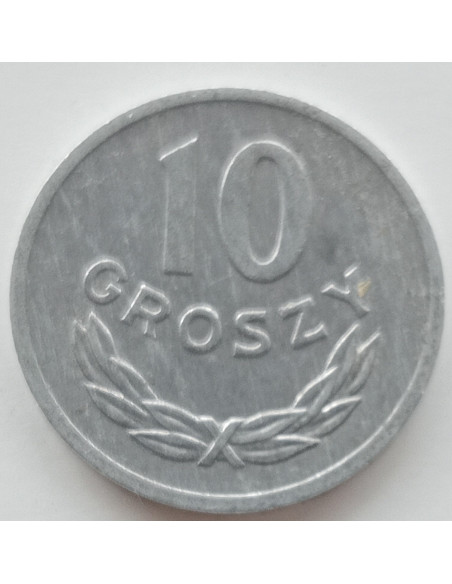 Rewers monety 10 Groszy 1975