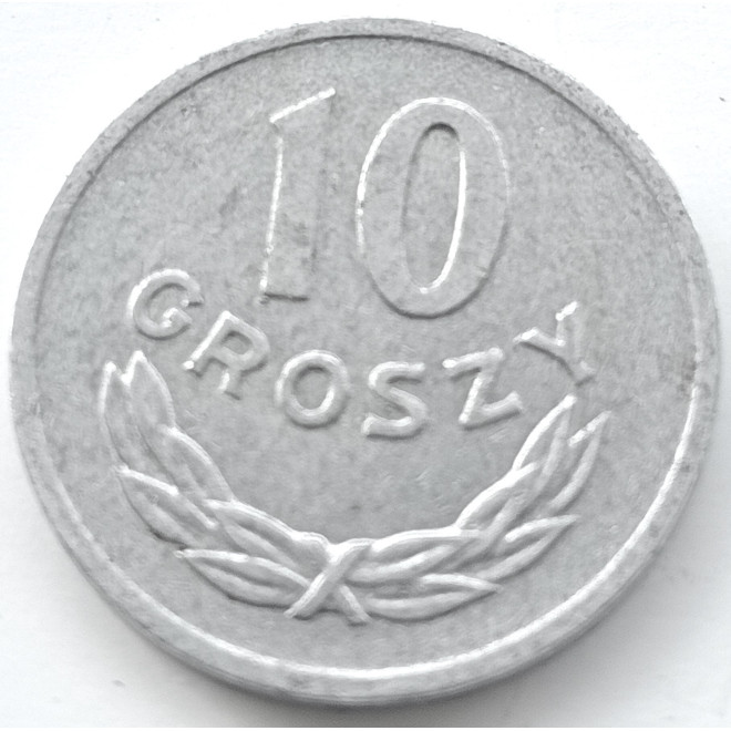 Rewers monety 10 Groszy 1961