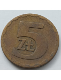 Awers monety 5 Złotych 1976 2