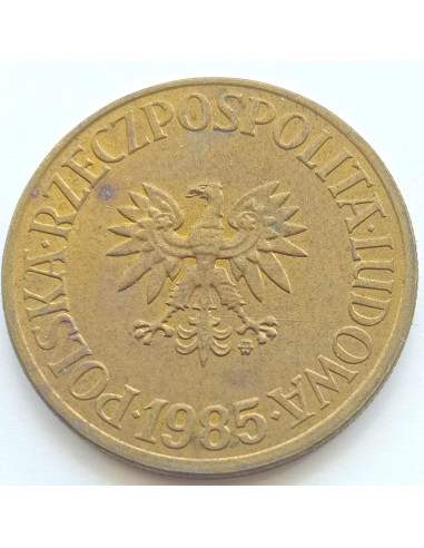 Awers monety 5 Złotych 1985