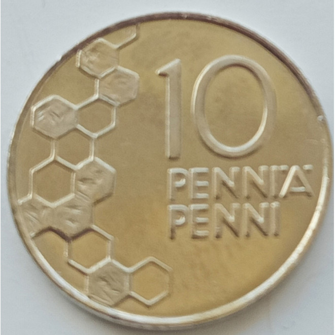 Rewers monety Finlandia 10 Penni 1991