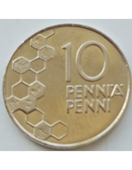 Rewers monety Finlandia 10 Penni 1991