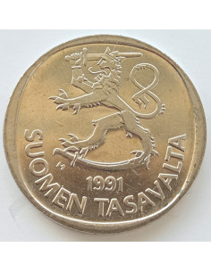 Awers monety Finlandia 1 Marka1991