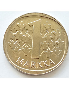 Awers monety Finlandia 1 Marka1991 2