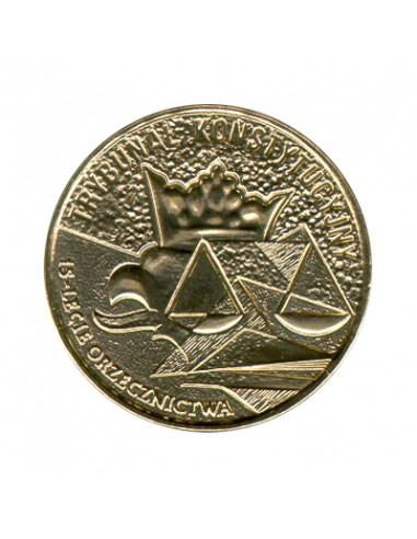Awers monety 2 zł 2001 15lecie orzecznictwa Trybunału Konstytucyjnego 19862001