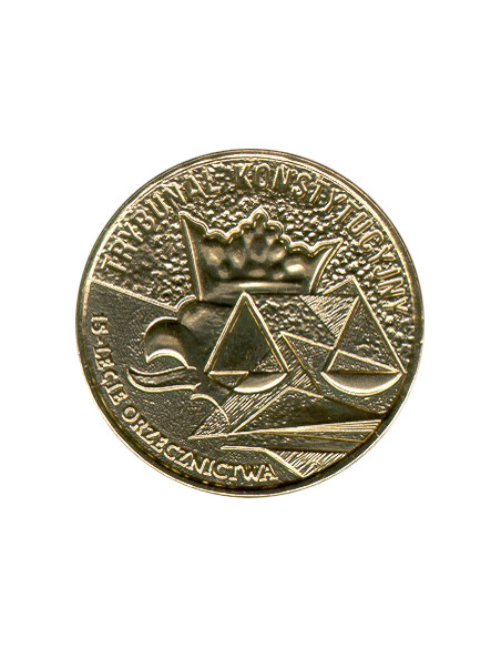 Awers monety 2 zł 2001 15lecie orzecznictwa Trybunału Konstytucyjnego 19862001