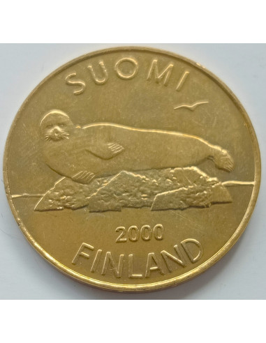 Awers monety Finlandia 5 Marka 2000