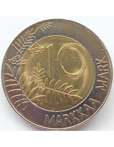 Awers monety Finlandia 10 Marek 1995