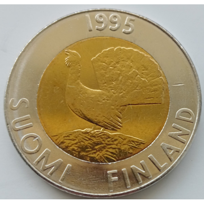 Rewers monety Finlandia 10 Marek 1995