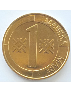 Awers monety Finlandia 1 Marka 1993 2