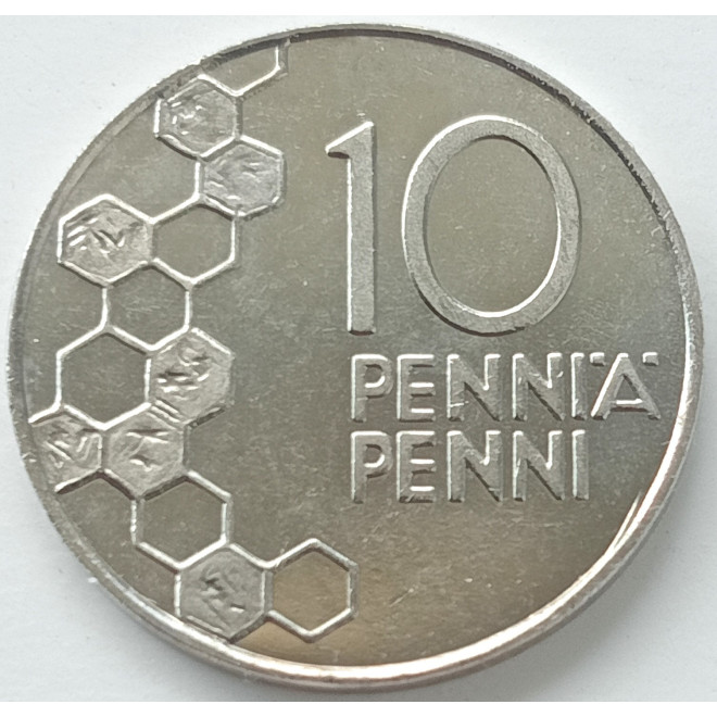 Rewers monety Finlandia 10 Penni 1993