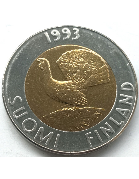 Rewers monety Finlandia 10 Marek 1993