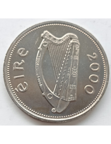 Awers monety Irlandia 1 Funt 2000