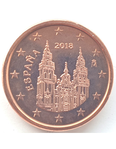 Awers monety Hiszpania 1 Euro Cent 2018